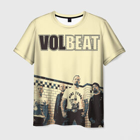 Мужская футболка 3D с принтом Volbeat в Белгороде, 100% полиэфир | прямой крой, круглый вырез горловины, длина до линии бедер | Тематика изображения на принте: groove metal | hardcore | psychobilly | volbeat | волбит