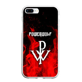 Чехол для iPhone 7Plus/8 Plus матовый с принтом POWERWOLF в Белгороде, Силикон | Область печати: задняя сторона чехла, без боковых панелей | Тематика изображения на принте: powerwolf | wolf | метал | пауэр метал. | повервольф | поверфульф | рок | хэви металб