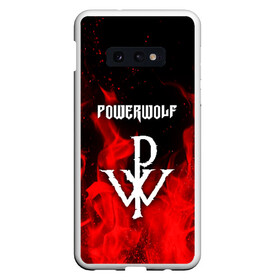 Чехол для Samsung S10E с принтом POWERWOLF в Белгороде, Силикон | Область печати: задняя сторона чехла, без боковых панелей | powerwolf | wolf | метал | пауэр метал. | повервольф | поверфульф | рок | хэви металб