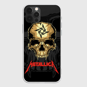 Чехол для iPhone 12 Pro с принтом Metallica  в Белгороде, силикон | область печати: задняя сторона чехла, без боковых панелей | american | james hetfield | kirk hammett | l | metal band | metallic | metallica | music | robot | rock | scales | sitting | skeleton | skull | throne | американская | джеймс хетфилд | кирк хэмметт | ларс ульрих | логотип | метал группа | металл