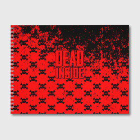 Альбом для рисования с принтом Dead Inside в Белгороде, 100% бумага
 | матовая бумага, плотность 200 мг. | dead | dota | inside | аниме | внутри | гуль | дэд | инсайд | мертвец | мертвый | токийский