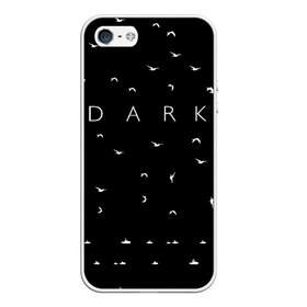 Чехол для iPhone 5/5S матовый с принтом DARK - Birds (Тьма) в Белгороде, Силикон | Область печати: задняя сторона чехла, без боковых панелей | 1921 | 1953 | 1986 | 2019 | 2052 | dark | future | jonas | logo | mikkel | mundus | no future | portal | sic | будущего | йонас | лого | логотип | миккель | надпись | нет | портал | сериал | сериалы | символ | тьма