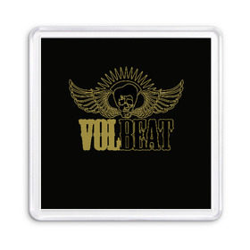 Магнит 55*55 с принтом Volbeat в Белгороде, Пластик | Размер: 65*65 мм; Размер печати: 55*55 мм | groove metal | hardcore | psychobilly | volbeat | волбит