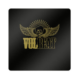 Магнит виниловый Квадрат с принтом Volbeat в Белгороде, полимерный материал с магнитным слоем | размер 9*9 см, закругленные углы | groove metal | hardcore | psychobilly | volbeat | волбит