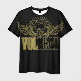 Мужская футболка 3D с принтом Volbeat  в Белгороде, 100% полиэфир | прямой крой, круглый вырез горловины, длина до линии бедер | groove metal | hardcore | psychobilly | volbeat | волбит