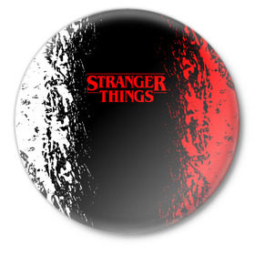 Значок с принтом STRANGER THINGS в Белгороде,  металл | круглая форма, металлическая застежка в виде булавки | stranger things | очень странные дела
