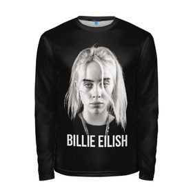 Мужской лонгслив 3D с принтом BILLIE EILISH в Белгороде, 100% полиэстер | длинные рукава, круглый вырез горловины, полуприлегающий силуэт | ayelish | bad guy | bellyache | bilie eilish | bilie elish | billie | billie eilish | eilish | electronic | elish | music | били айлиш | билли айлиш | эйлиш | элиш