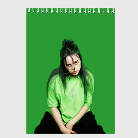 Скетчбук с принтом BILLIE EILISH в Белгороде, 100% бумага
 | 48 листов, плотность листов — 100 г/м2, плотность картонной обложки — 250 г/м2. Листы скреплены сверху удобной пружинной спиралью | ayelish | bad guy | bellyache | bilie eilish | bilie elish | billie | billie eilish | eilish | electronic | elish | music | били айлиш | билли айлиш | эйлиш | элиш