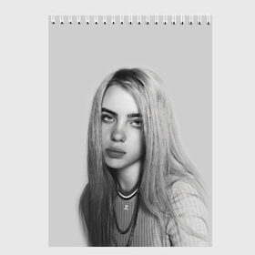 Скетчбук с принтом BILLIE EILISH в Белгороде, 100% бумага
 | 48 листов, плотность листов — 100 г/м2, плотность картонной обложки — 250 г/м2. Листы скреплены сверху удобной пружинной спиралью | ayelish | bad guy | bellyache | bilie eilish | bilie elish | billie | billie eilish | eilish | electronic | elish | music | били айлиш | билли айлиш | эйлиш | элиш