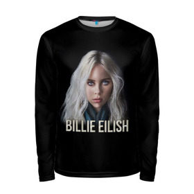 Мужской лонгслив 3D с принтом BILLIE EILISH в Белгороде, 100% полиэстер | длинные рукава, круглый вырез горловины, полуприлегающий силуэт | ayelish | bad guy | bellyache | bilie eilish | bilie elish | billie | billie eilish | eilish | electronic | elish | music | били айлиш | билли айлиш | эйлиш | элиш