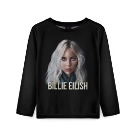 Детский лонгслив 3D с принтом BILLIE EILISH в Белгороде, 100% полиэстер | длинные рукава, круглый вырез горловины, полуприлегающий силуэт
 | ayelish | bad guy | bellyache | bilie eilish | bilie elish | billie | billie eilish | eilish | electronic | elish | music | били айлиш | билли айлиш | эйлиш | элиш