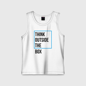 Детская майка хлопок с принтом Think outside the box в Белгороде,  |  | 