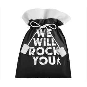 Подарочный 3D мешок с принтом We Will Rock You в Белгороде, 100% полиэстер | Размер: 29*39 см | bohemian | brian | freddie | john | mercury | must go on | queen | rhapsody | roger | taylor | the miracle | the show | богемская | рапсодия | роджер тейлор | фредди меркьюри