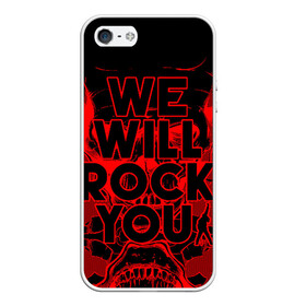 Чехол для iPhone 5/5S матовый с принтом We Will Rock You в Белгороде, Силикон | Область печати: задняя сторона чехла, без боковых панелей | bohemian | brian | freddie | john | mercury | must go on | queen | rhapsody | roger | taylor | the miracle | the show | богемская | рапсодия | роджер тейлор | фредди меркьюри