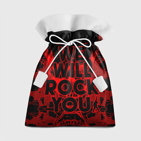 Подарочный 3D мешок с принтом We Will Rock You в Белгороде, 100% полиэстер | Размер: 29*39 см | bohemian | brian | freddie | john | mercury | must go on | queen | rhapsody | roger | taylor | the miracle | the show | богемская | рапсодия | роджер тейлор | фредди меркьюри
