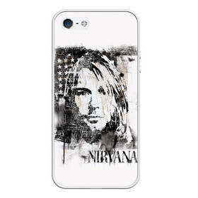 Чехол для iPhone 5/5S матовый с принтом Kurt Cobain в Белгороде, Силикон | Область печати: задняя сторона чехла, без боковых панелей | bleach | blew | cobain | dave | geffen | hormoaning | in utero | incesticide | krist | kurt | nevermind | nirvana | novoselic | rock | vevo | геффен | курт кобейн | нирвана | рок