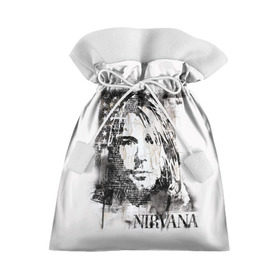 Подарочный 3D мешок с принтом Kurt Cobain в Белгороде, 100% полиэстер | Размер: 29*39 см | Тематика изображения на принте: bleach | blew | cobain | dave | geffen | hormoaning | in utero | incesticide | krist | kurt | nevermind | nirvana | novoselic | rock | vevo | геффен | курт кобейн | нирвана | рок