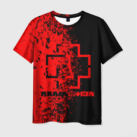 Мужская футболка 3D с принтом Rammstein. в Белгороде, 100% полиэфир | прямой крой, круглый вырез горловины, длина до линии бедер | 3d | hard | logo | metal | music | rammstein | rock | геометрия | градиент | гранж | знак | иллюстрация | лого | метал | музыка | рамштайн | рок | символ | текстура