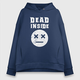 Женское худи Oversize хлопок с принтом Dead inside в Белгороде, френч-терри — 70% хлопок, 30% полиэстер. Мягкий теплый начес внутри —100% хлопок | боковые карманы, эластичные манжеты и нижняя кромка, капюшон на магнитной кнопке | dead inside | dont open | гуль | дед инсайт | дединсайт | дэд инсайт | дэдинсайт | интроверт | кен канеки | мертв внутри | мертвый внутри