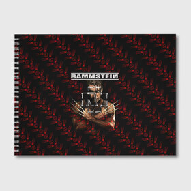 Альбом для рисования с принтом Rammstein (Росомаха) в Белгороде, 100% бумага
 | матовая бумага, плотность 200 мг. | rammstein