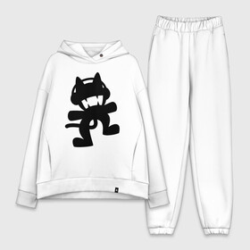 Женский костюм хлопок Oversize с принтом MONSTERCAT в Белгороде,  |  | cat | monster | monster cat | monstercat | кот | монстеркет