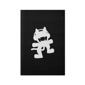 Обложка для паспорта матовая кожа с принтом MONSTERCAT в Белгороде, натуральная матовая кожа | размер 19,3 х 13,7 см; прозрачные пластиковые крепления | Тематика изображения на принте: carbon | cat | monster | monster cat | monstercat | карбон | кот | монстеркет