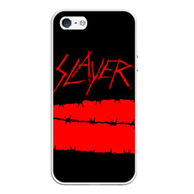 Чехол для iPhone 5/5S матовый с принтом SLAYER (7) в Белгороде, Силикон | Область печати: задняя сторона чехла, без боковых панелей | metal | music | rock | slayer | метал | музыка | рок
