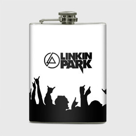 Фляга с принтом LINKIN PARK | ЛИНКИН ПАРК в Белгороде, металлический корпус | емкость 0,22 л, размер 125 х 94 мм. Виниловая наклейка запечатывается полностью | Тематика изображения на принте: chester bennington | linkin park | mike shinoda | линкин парк