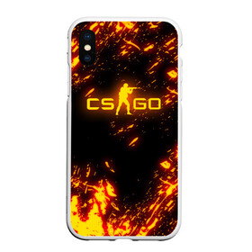 Чехол для iPhone XS Max матовый с принтом CS GO FIRE в Белгороде, Силикон | Область печати: задняя сторона чехла, без боковых панелей | astralis | awp | counter strike | cs go | cs go global offensive | faze clan | hyper beast | team liquid | астралис | тим ликвид | фейз клан | хайпер бист