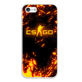 Чехол для iPhone 5/5S матовый с принтом CS GO FIRE в Белгороде, Силикон | Область печати: задняя сторона чехла, без боковых панелей | astralis | awp | counter strike | cs go | cs go global offensive | faze clan | hyper beast | team liquid | астралис | тим ликвид | фейз клан | хайпер бист