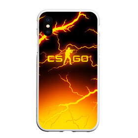 Чехол для iPhone XS Max матовый с принтом CS GO FIRE STORM в Белгороде, Силикон | Область печати: задняя сторона чехла, без боковых панелей | Тематика изображения на принте: astralis | awp | counter strike | cs go | cs go global offensive | faze clan | fire | flame | hyper beast | team liquid | астралис | тим ликвид | фейз клан | хайпер бист