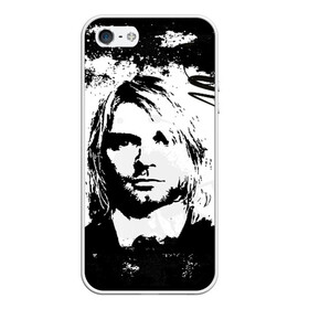 Чехол для iPhone 5/5S матовый с принтом Kurt Cobain в Белгороде, Силикон | Область печати: задняя сторона чехла, без боковых панелей | bleach | blew | cobain | dave | geffen | hormoaning | in utero | incesticide | krist | kurt | nevermind | nirvana | novoselic | rock | vevo | геффен | курт кобейн | нирвана | рок