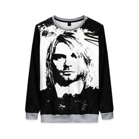 Женский свитшот 3D с принтом Kurt Cobain в Белгороде, 100% полиэстер с мягким внутренним слоем | круглый вырез горловины, мягкая резинка на манжетах и поясе, свободная посадка по фигуре | bleach | blew | cobain | dave | geffen | hormoaning | in utero | incesticide | krist | kurt | nevermind | nirvana | novoselic | rock | vevo | геффен | курт кобейн | нирвана | рок