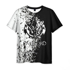 Мужская футболка 3D с принтом Overlord. в Белгороде, 100% полиэфир | прямой крой, круглый вырез горловины, длина до линии бедер | overlord | аниме | гранж | лого | логотип | оверлорд | сериал | текстура
