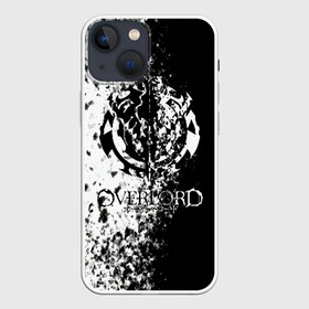 Чехол для iPhone 13 mini с принтом чб спрей оверлорд в Белгороде,  |  | overlord | аниме | гранж | лого | логотип | оверлорд | сериал | текстура