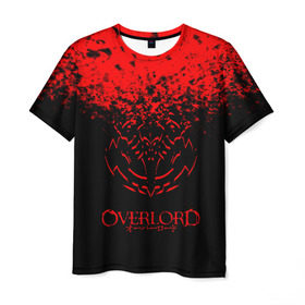 Мужская футболка 3D с принтом Overlord. в Белгороде, 100% полиэфир | прямой крой, круглый вырез горловины, длина до линии бедер | overlord | аниме | гранж | лого | логотип | оверлорд | сериал | текстура