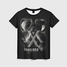 Женская футболка 3D с принтом Monsta X в Белгороде, 100% полиэфир ( синтетическое хлопкоподобное полотно) | прямой крой, круглый вырез горловины, длина до линии бедер | dramarama | edm | hyungwon | idol | im | j pop | jooheon | k pop | kihyun | kpop | minhyuk | mv | shownu | the code | wonho | вонхо | монста х | хип хоп