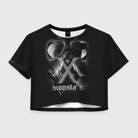 Женская футболка Cropp-top с принтом Monsta X в Белгороде, 100% полиэстер | круглая горловина, длина футболки до линии талии, рукава с отворотами | dramarama | edm | hyungwon | idol | im | j pop | jooheon | k pop | kihyun | kpop | minhyuk | mv | shownu | the code | wonho | вонхо | монста х | хип хоп