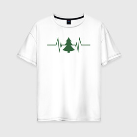 Женская футболка хлопок Oversize с принтом Жизнь дерева в Белгороде, 100% хлопок | свободный крой, круглый ворот, спущенный рукав, длина до линии бедер
 | лес | пожары в сибири | посади дерево | сибирь | сибирь горит | спасите сибирь | тайга