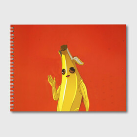 Альбом для рисования с принтом Banana в Белгороде, 100% бумага
 | матовая бумага, плотность 200 мг. | Тематика изображения на принте: epic | fortnite | банан | фортнайт | эпик
