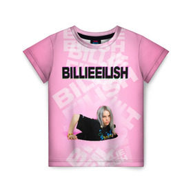 Детская футболка 3D с принтом Billie Eilish в Белгороде, 100% гипоаллергенный полиэфир | прямой крой, круглый вырез горловины, длина до линии бедер, чуть спущенное плечо, ткань немного тянется | ayelish | bad guy | bellyache | bilie eilish | bilie elish | billie | billie eilish | eilish | electronic | elish | music | билли айлиш | эйлиш | элиш