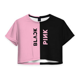 Женская футболка Cropp-top с принтом BLACKPINK в Белгороде, 100% полиэстер | круглая горловина, длина футболки до линии талии, рукава с отворотами | black | blackpink | bts | jennie | jisoo | k pop | kim | lalisa | lisa | manoban | park | pink | rose | young | бтс | дженни | джису | ён | ким | лалиса | лиса | манобан | пак | розэ | че