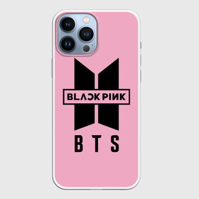 Чехол для iPhone 13 Pro Max с принтом BTS and BLACKPINK в Белгороде,  |  | Тематика изображения на принте: bangtan boys | black | blackpink | bt21 | bts | k pop | pink | rose | блек пинк | блекпинк | блэк пинк | блэкпинк | бтс