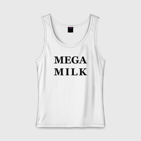 Женская майка хлопок с принтом mega milk в Белгороде, 95% хлопок, 5% эластан |  | Тематика изображения на принте: ahegao | anime | mega milk | mega milk манга