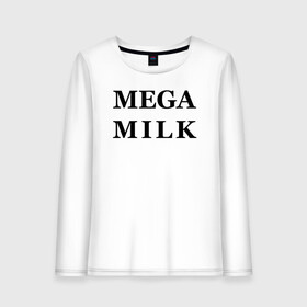 Женский лонгслив хлопок с принтом mega milk в Белгороде, 100% хлопок |  | Тематика изображения на принте: ahegao | anime | mega milk | mega milk манга