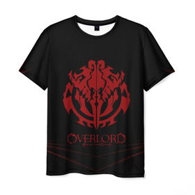 Мужская футболка 3D с принтом Overlord. в Белгороде, 100% полиэфир | прямой крой, круглый вырез горловины, длина до линии бедер | overlord | аниме | геометрия | лого | логотип | оверлорд | сериал