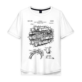 Мужская футболка хлопок Oversize с принтом Aircraft в Белгороде, 100% хлопок | свободный крой, круглый ворот, “спинка” длиннее передней части | aircraft | patent | двигатель | идея | история | космос | мощь | патент | разработка | самолет | турбина | чертеж | чертежи