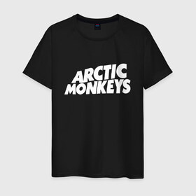 Мужская футболка хлопок с принтом AM в Белгороде, 100% хлопок | прямой крой, круглый вырез горловины, длина до линии бедер, слегка спущенное плечо. | alex turner | arctic monkeys | алекс тёрнер | арктик монкейс | арктические обезьяны