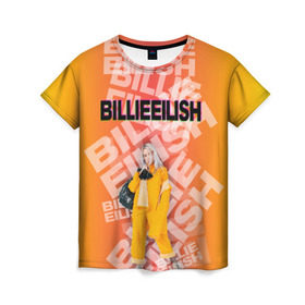 Женская футболка 3D с принтом Billie Eilish в Белгороде, 100% полиэфир ( синтетическое хлопкоподобное полотно) | прямой крой, круглый вырез горловины, длина до линии бедер | avatgarde | ayelish | bad guy | bellyache | bilie eilish | bilie elish | billie | billie eilish | eilish | electronic | elish | music | pop | trap | билли айлиш | эйлиш | элиш