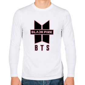 Мужской лонгслив хлопок с принтом BTS and BLACKPINK в Белгороде, 100% хлопок |  | bangtan boys | black | blackpink | bt21 | bts | k pop | pink | rose | блек пинк | блекпинк | блэк пинк | блэкпинк | бтс